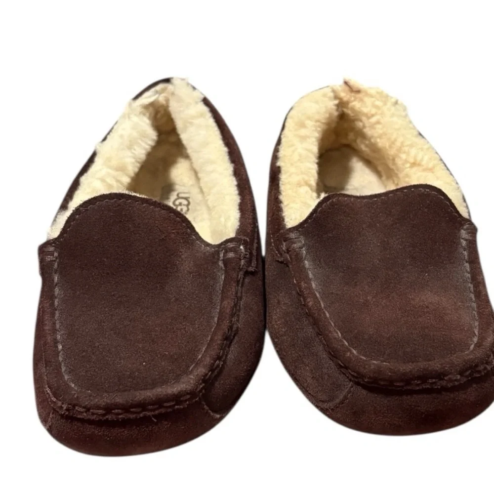 UGG Kids Chocolate Suede Slippers